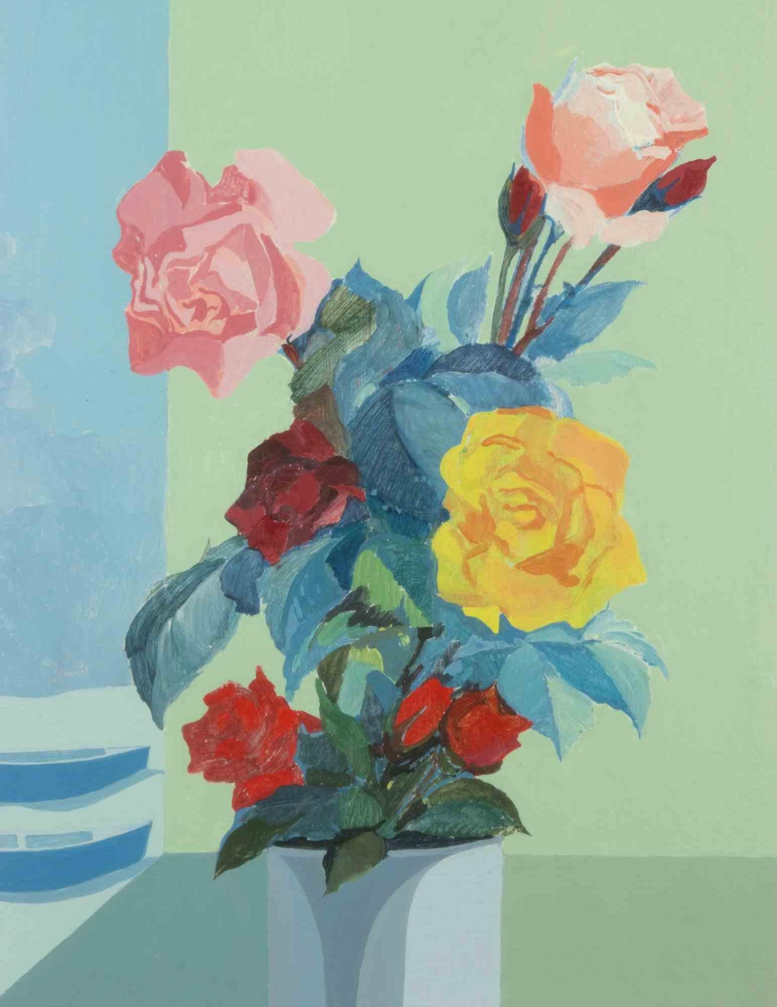 Natura morta - Pittura a olio di Antonio Mellone - Anni '70 in vendita 2