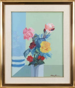 Nature morte - Peinture à l'huile par Antonio Mellon - années 1970