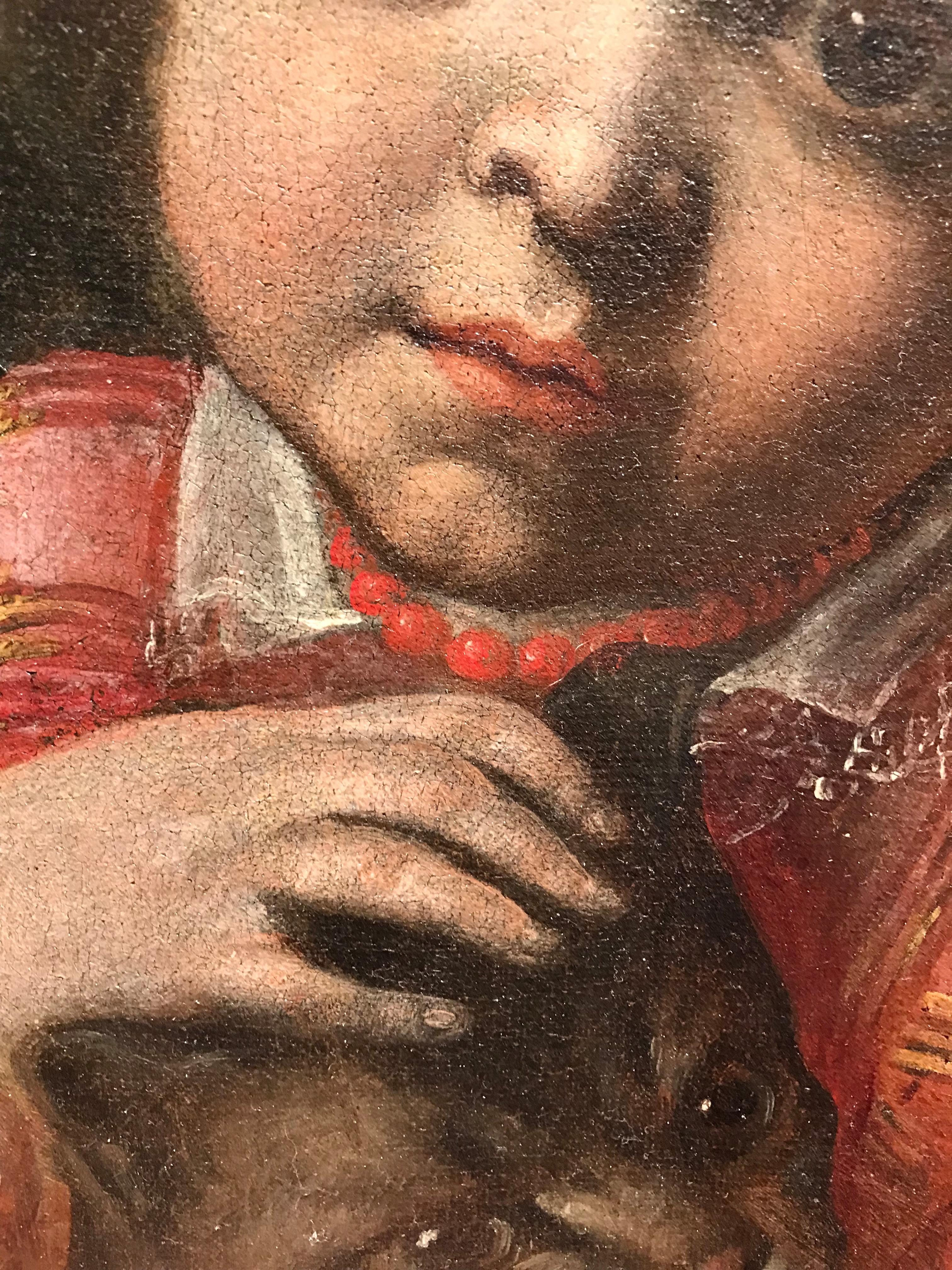 Portrait de petite fille avec chat d'Antonio Mercurio Amorosi, 18e siècle en vente 6