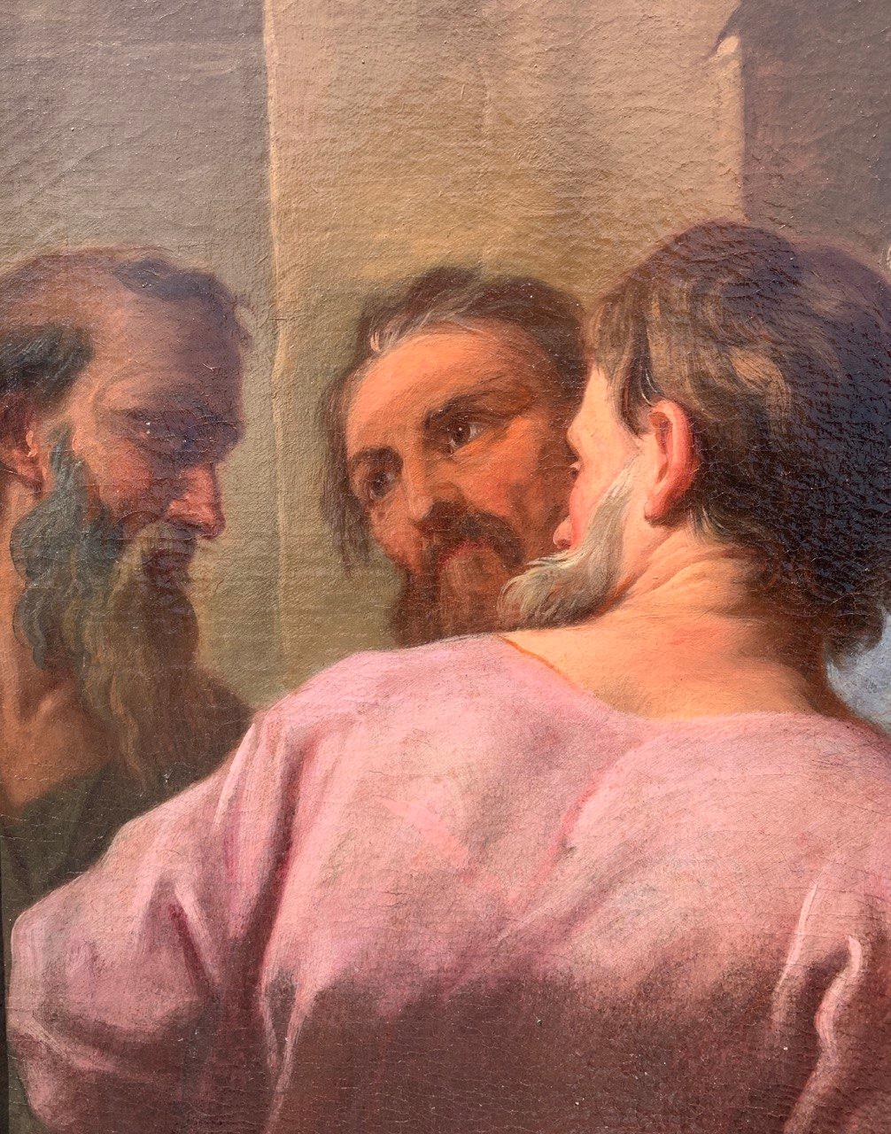 Antonio Molinari (Venetian) - Late 17th century figure painting - Last Supper For Sale 5