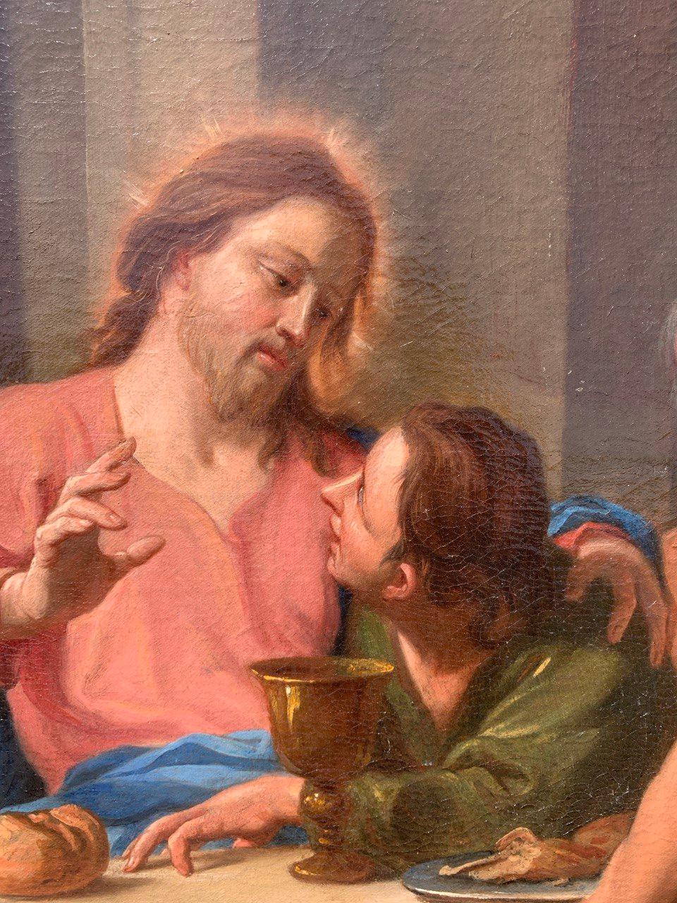 Antonio Molinari (Venetian) - Late 17th century figure painting - Last Supper For Sale 7