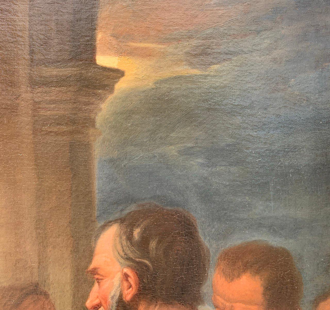 Antonio Molinari (Venetian) - Late 17th century figure painting - Last Supper For Sale 9