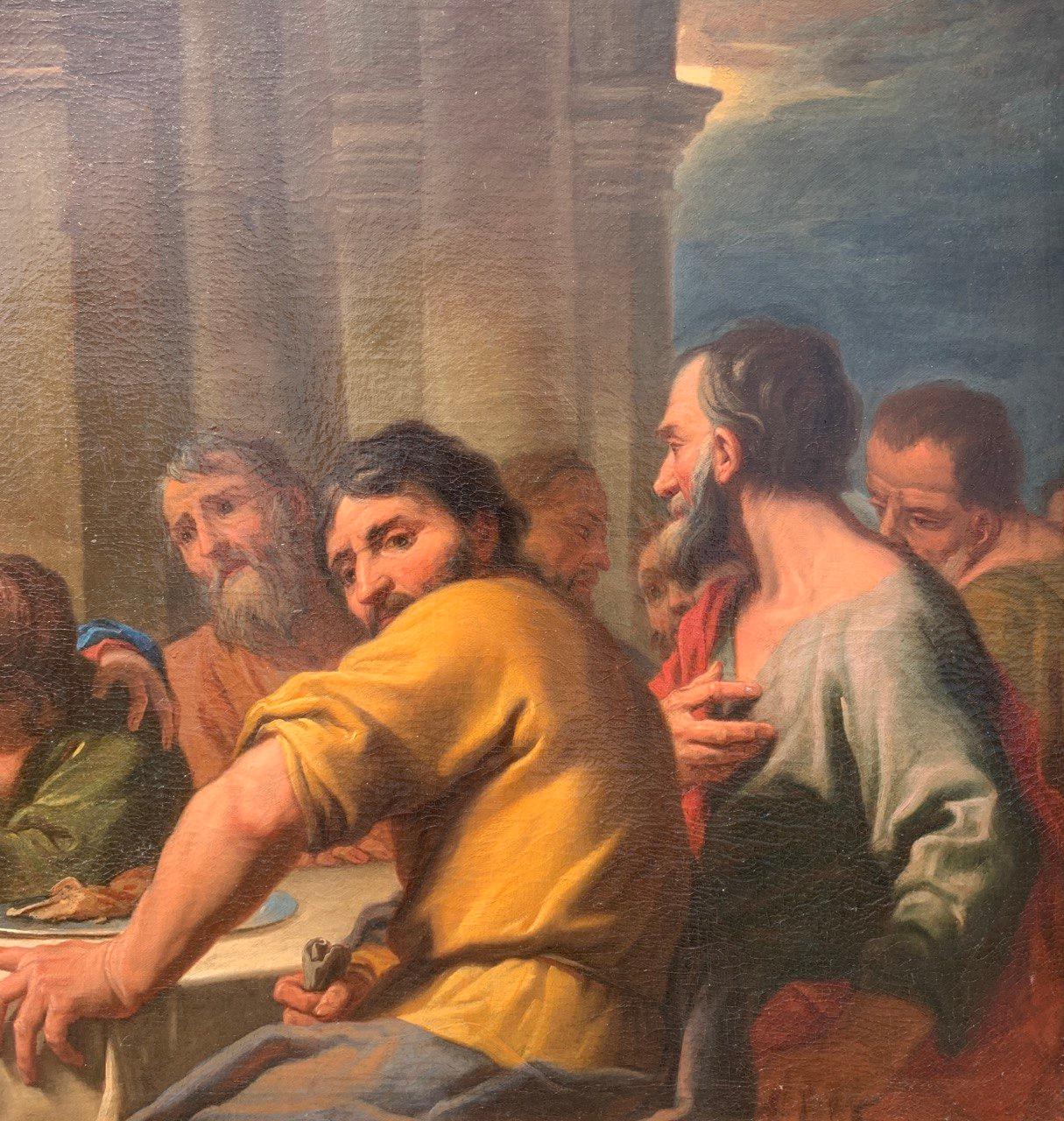 Antonio Molinari (Venetian) - Late 17th century figure painting - Last Supper For Sale 2