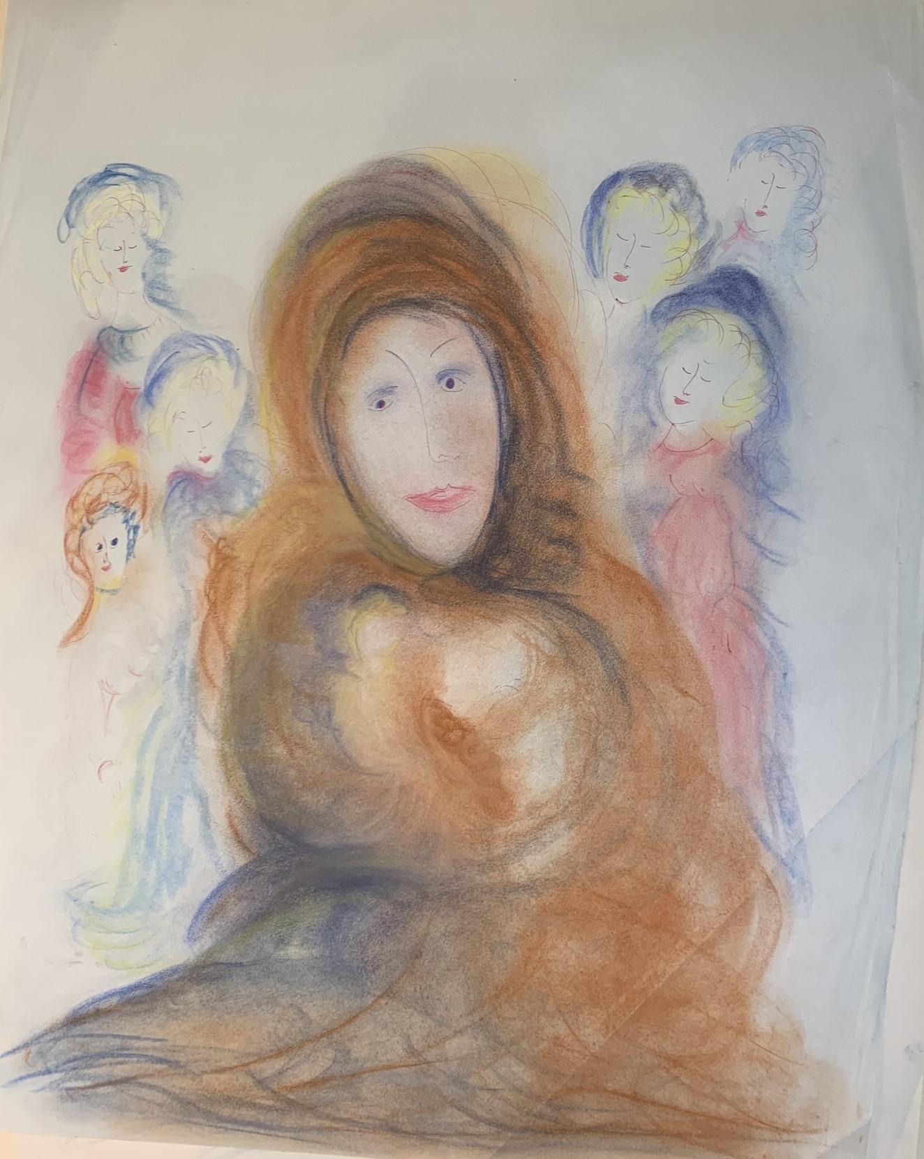 Mujer en un sueño. nr.1. Fantasía surrealista del pintor español Antonio Monasterio en venta 11