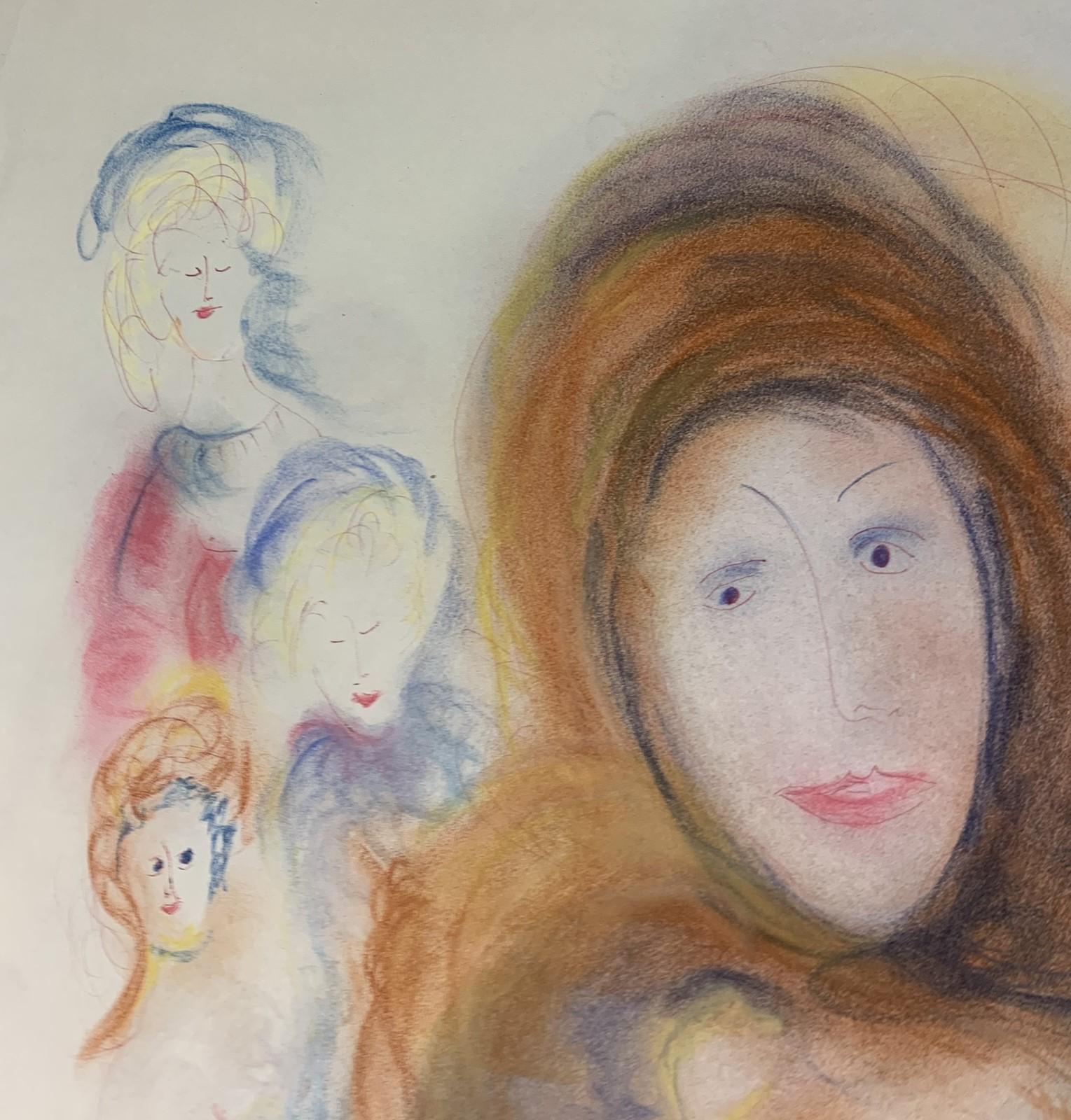 Mujer en un sueño. nr.1. Fantasía surrealista del pintor español Antonio Monasterio en venta 6