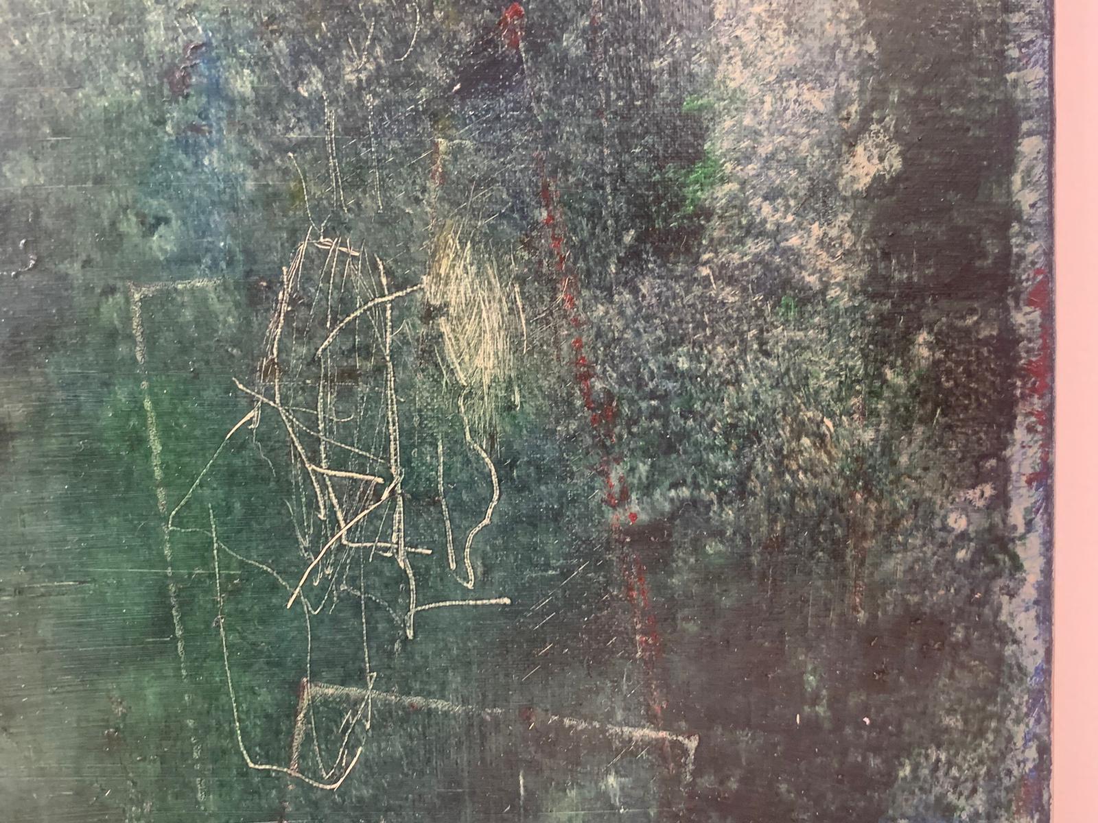 Antonio Murado's Grün  Öl auf Leinwand, expressionistisches Gemälde, blau, grün 7