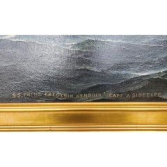 Portrait Of The Steam/Sail Ship The Prins Frederik Hendrik.