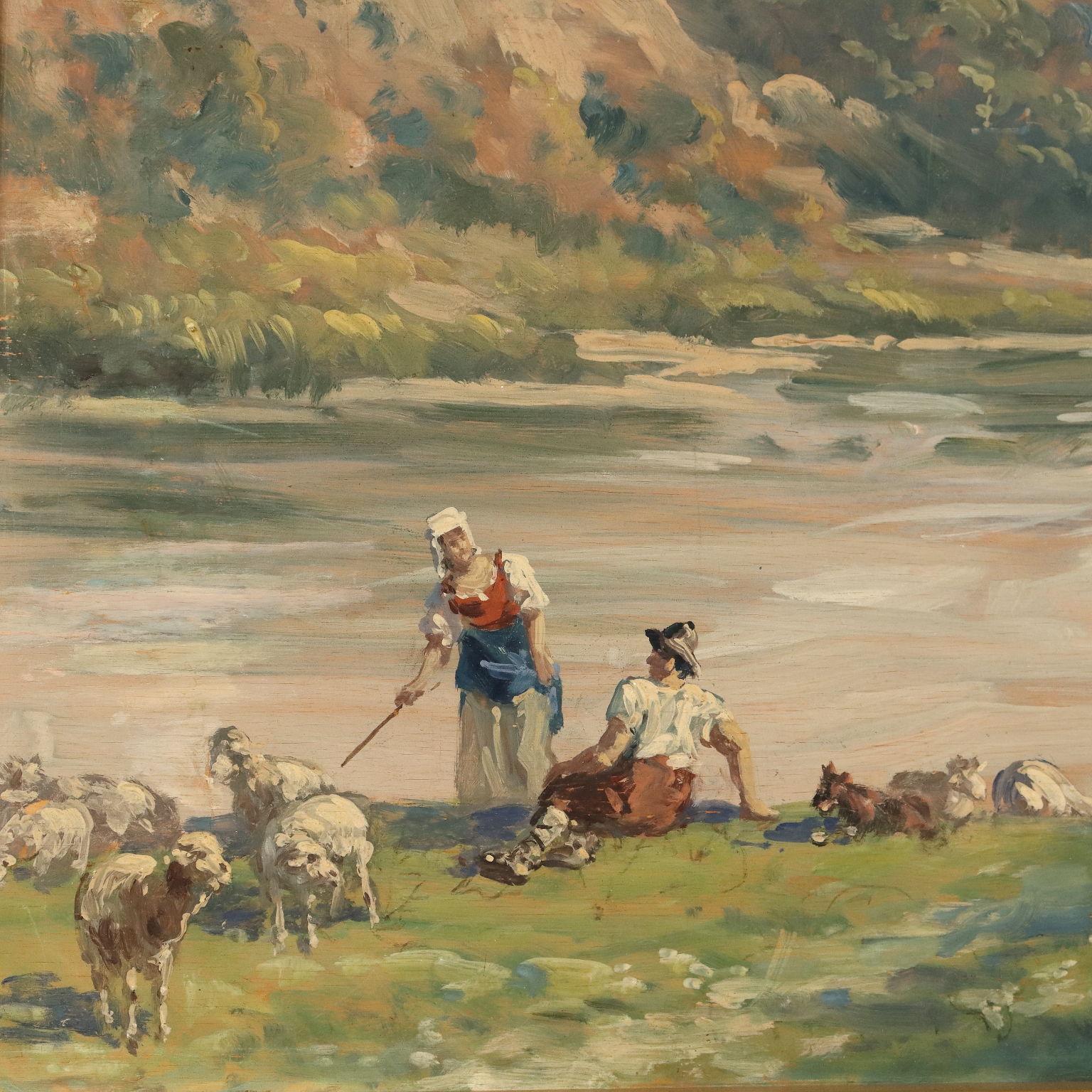 Paesaggio con Pastori e Rovine, 1900s 3