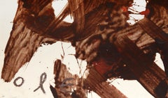 South II, Quadro astratto a tecnica mista con pesci di Antonio Ole