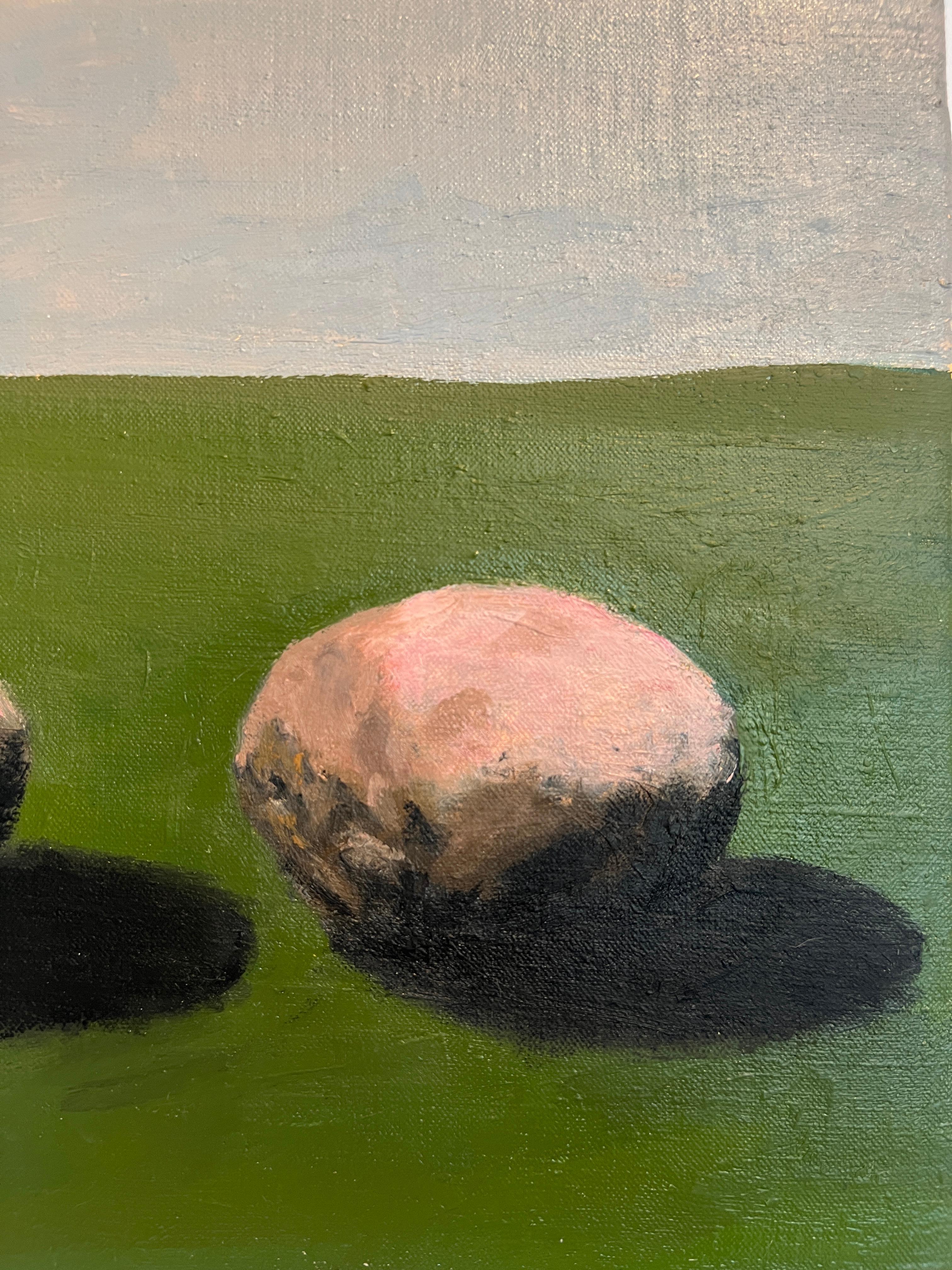 Angustia y resignación 86 - Landscape Painting Negro de Antonio Ortega