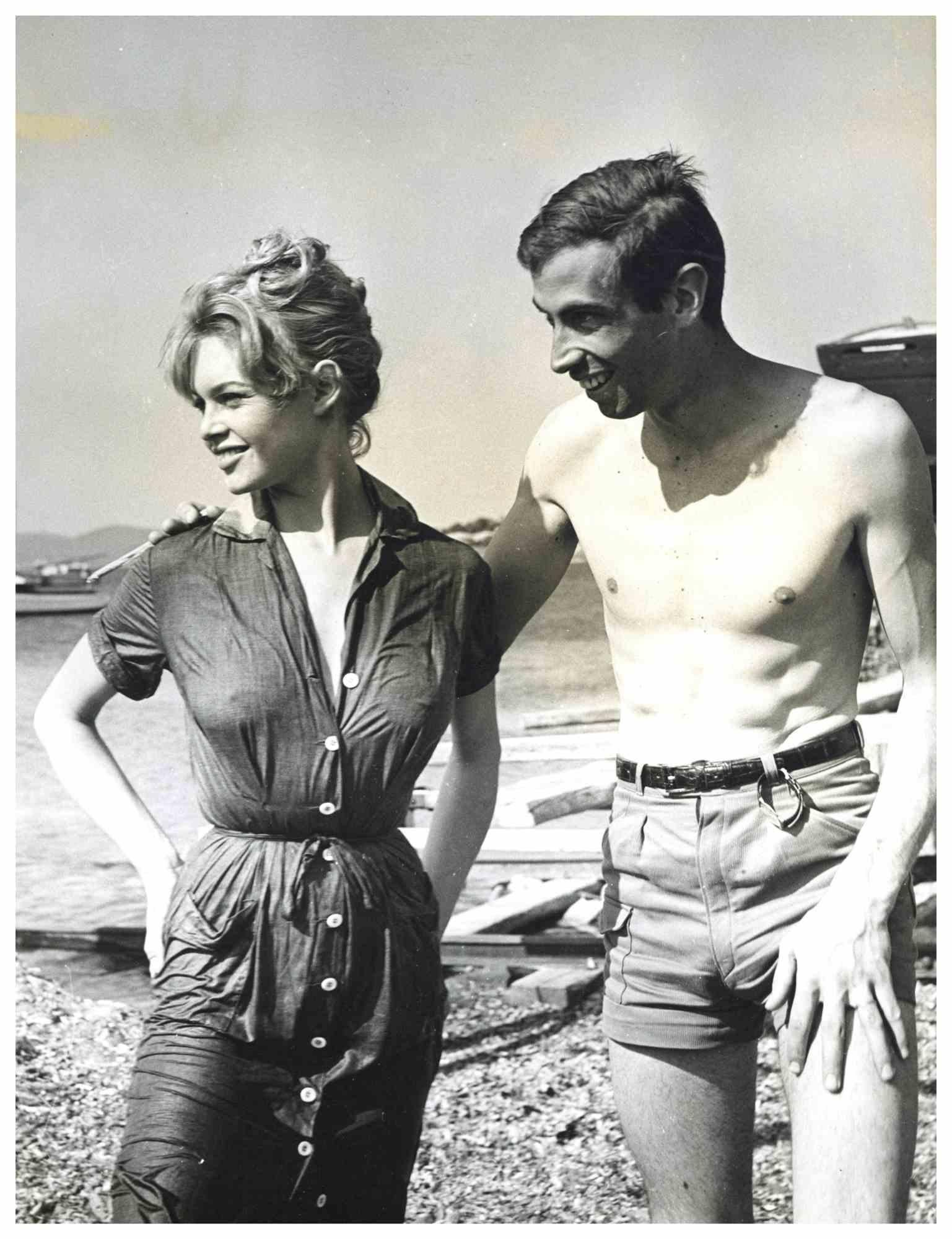 Antonio Pantano Portrait Photograph - Brigitte Bardot and Roger Vadim - Vintage Photograph - 1960s