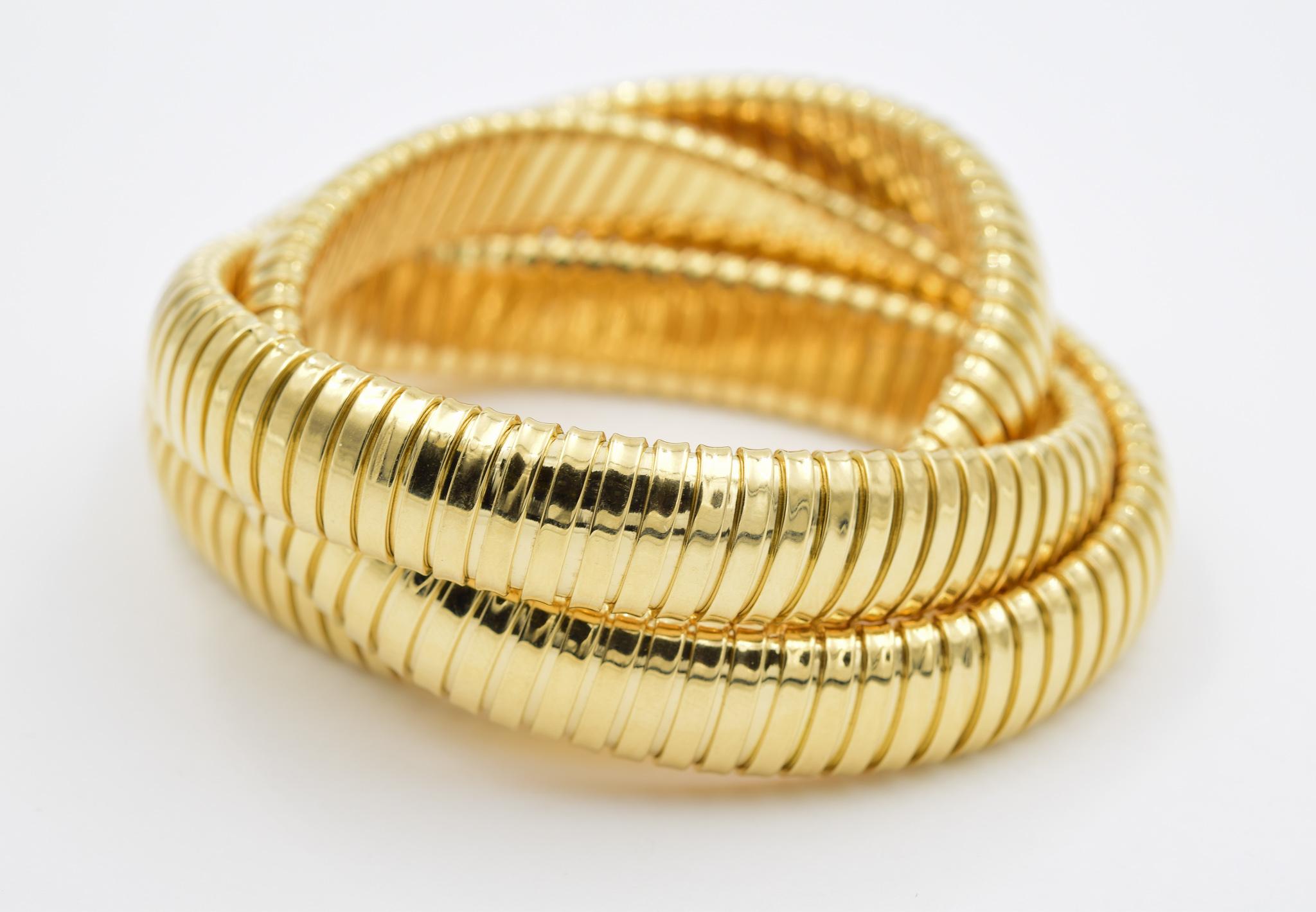 This triple strand crossover bracelet is the perfect combination of classy and chic! It is also a comfortable bracelet with a stretch fit. All you have to do is roll it onto your wrist, which makes it easy to take on and off! This bracelet is made