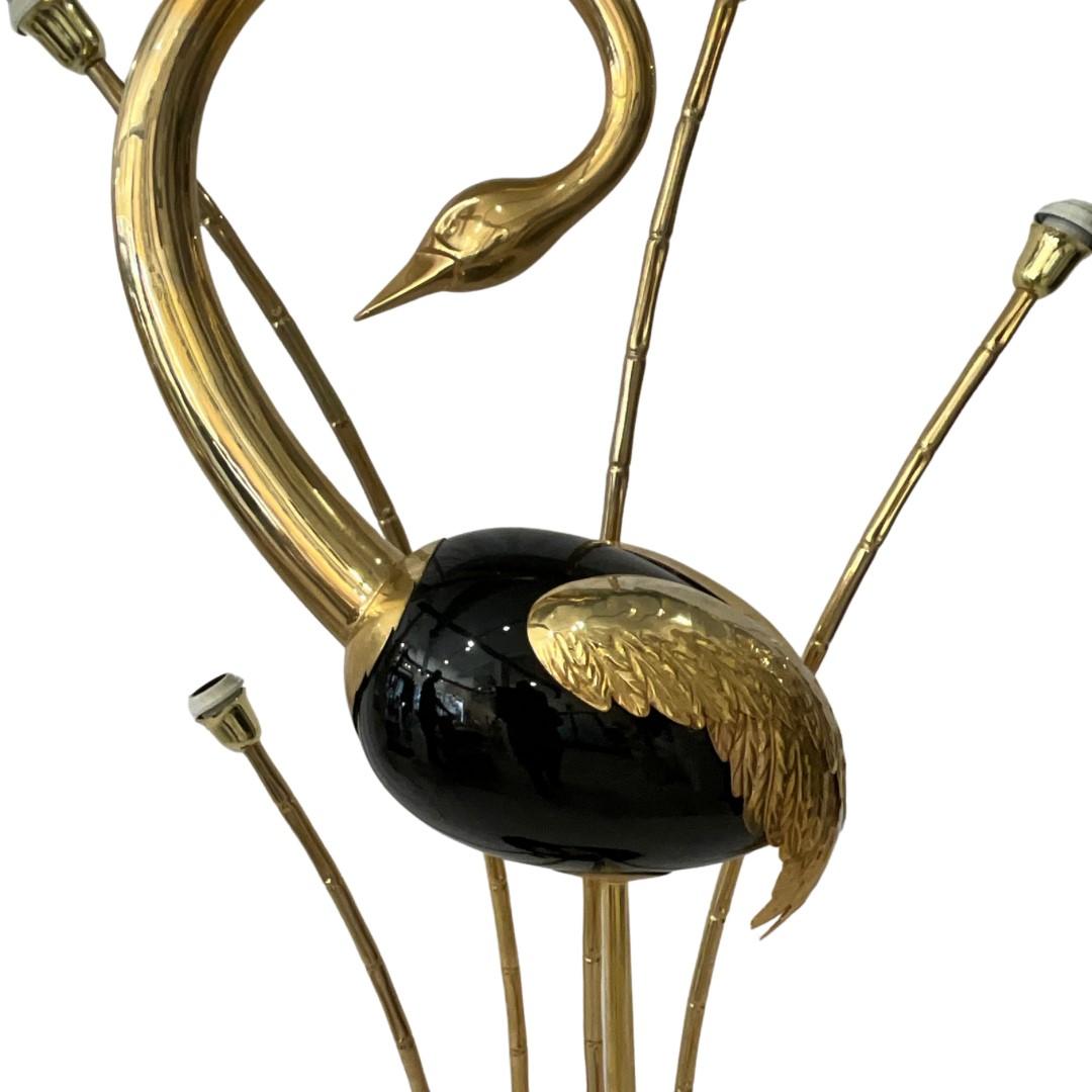 italien Lampadaire Flamingo en laiton d'Antonio Pavia en vente