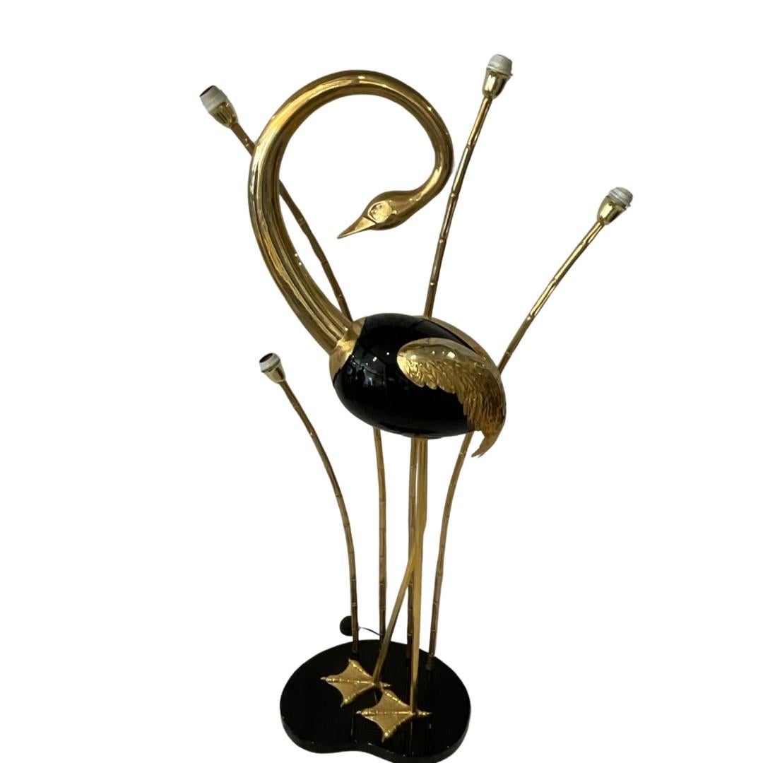 Ferronnerie Lampadaire Flamingo en laiton d'Antonio Pavia en vente