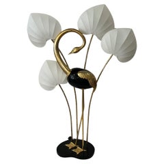 Antonio Pavia Brass Flamingo Floor Lamp