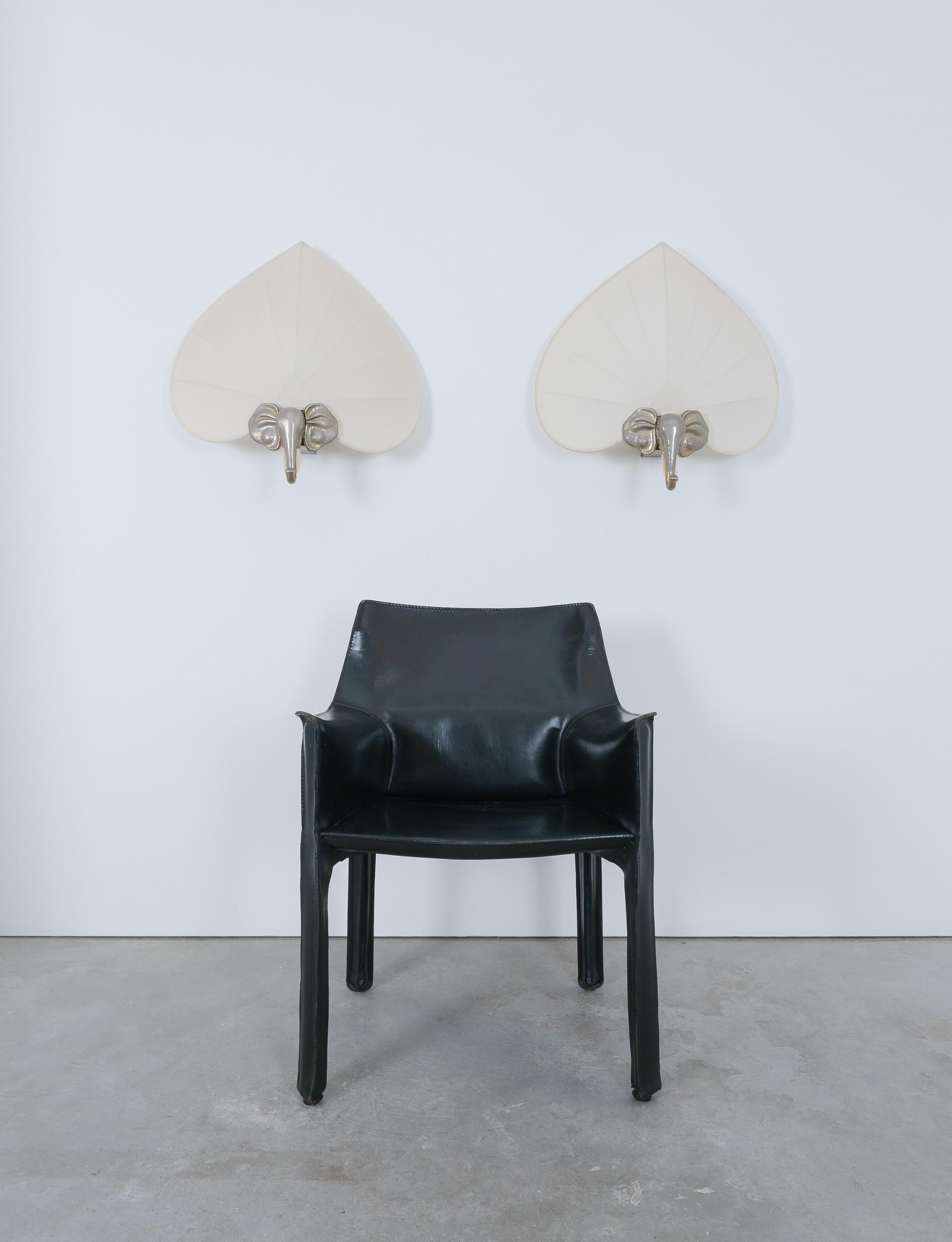 Antonio Pavia Elefant & Palme Große Wandleuchten, Italien, 1960 im Zustand „Gut“ im Angebot in Vienna, AT