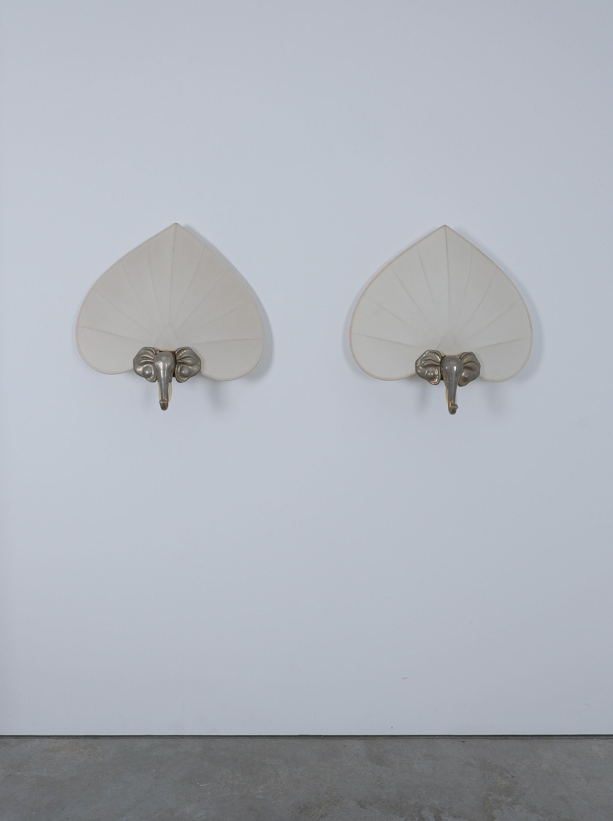 Antonio Pavia Elefant & Palme Große Wandleuchten, Italien, 1960 im Angebot 1