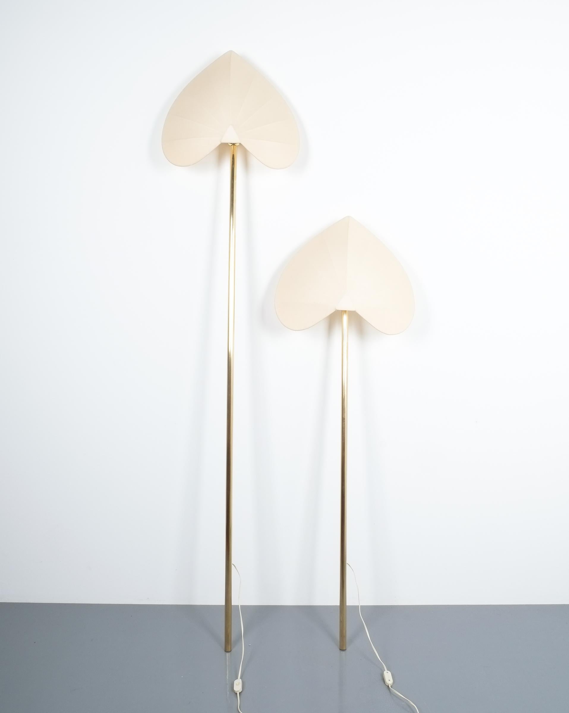 Poli Antonio Pavia Ensemble de trois lampadaires ou appliques Laiton, Italie, vers 1970 en vente