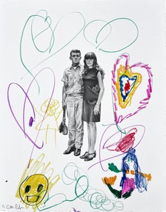 "I LOVE YOU" (FRAMED) Quadro figurativo di 30" x 24" pollici di Antonio Pelayo