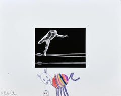 "KITTY" (FRAMED) Painting 24" x 30" inch by Antonio Pelayo