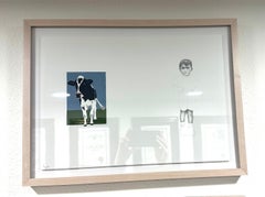 "La Vaca" (FRAMED) Painting 14.5" x 20" inch by Antonio Pelayo