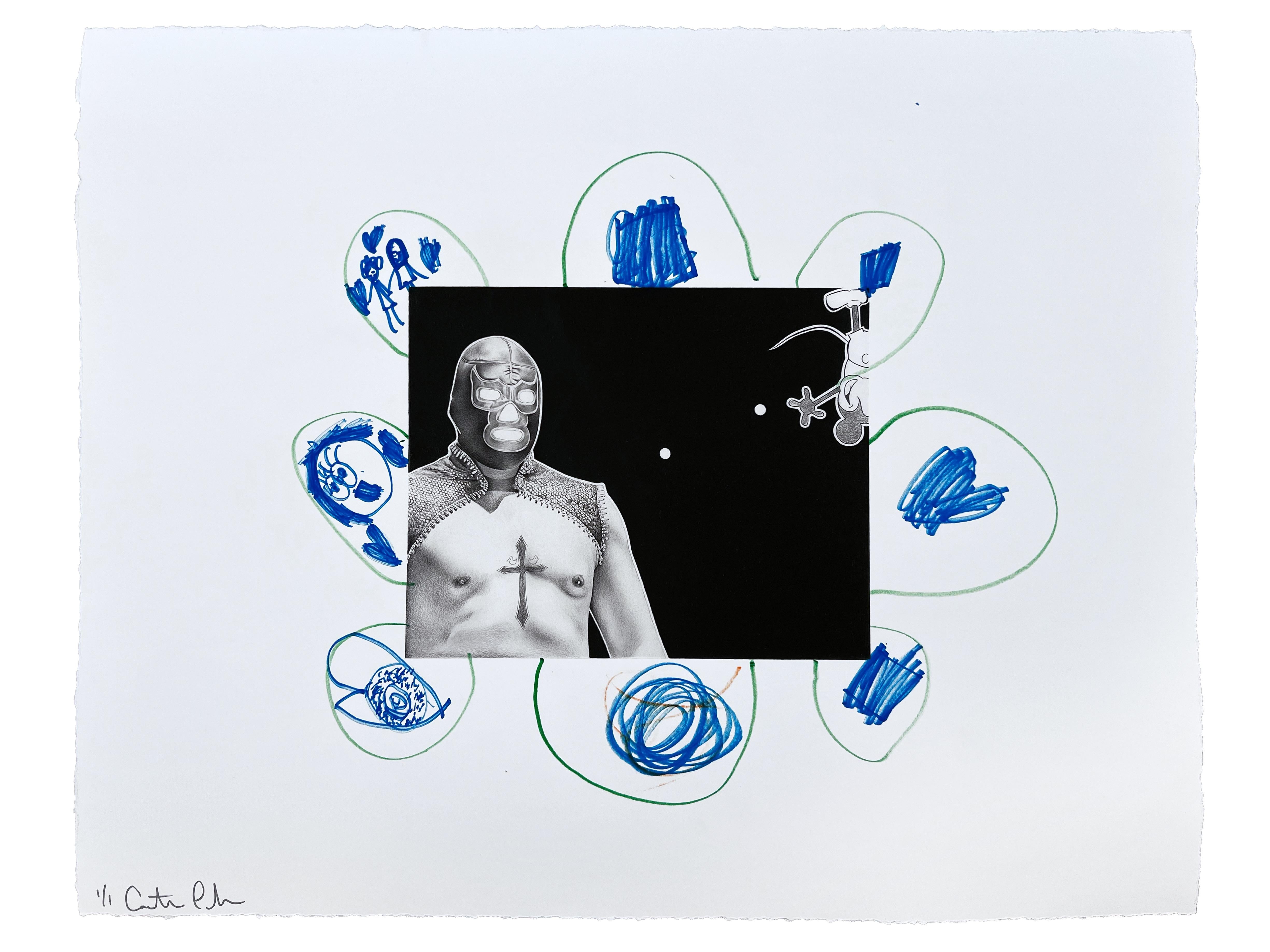 « POURQUOI LE BLEU SKY BLUE ? (FRAMÉ) Peinture 24