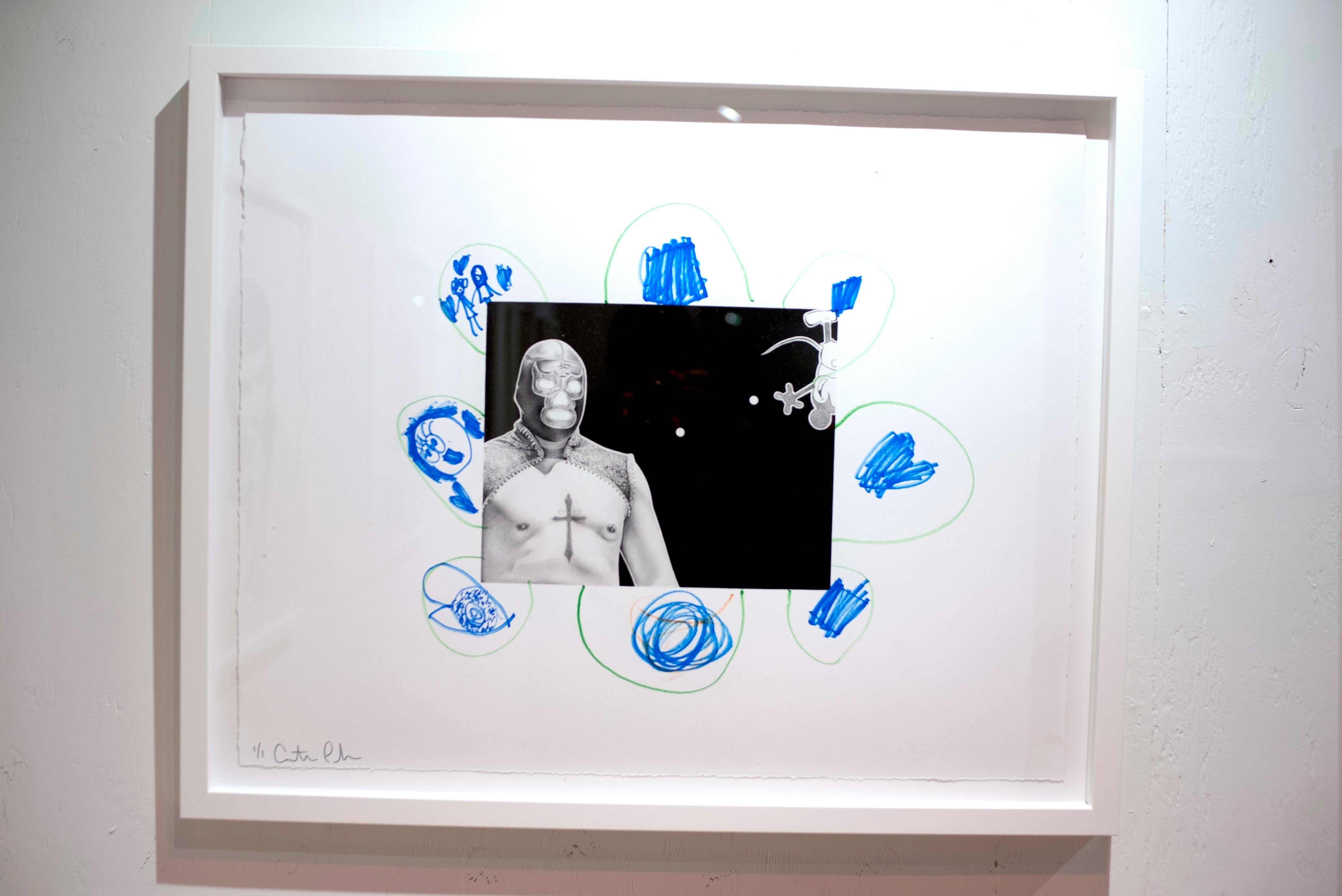 « POURQUOI LE BLEU SKY BLUE ? (FRAMÉ) Peinture 24