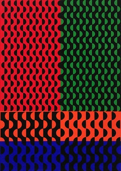 Phases of the Moon Serigraph, Abstract, Hand Signed, Edition of 50, 1990