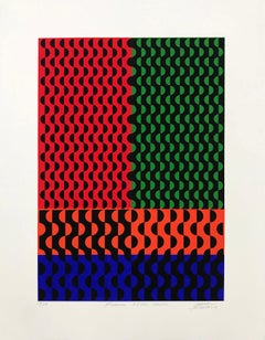 Phases of the Moon Serigraph, Abstract, Hand Signed, Edition of 50, 1990