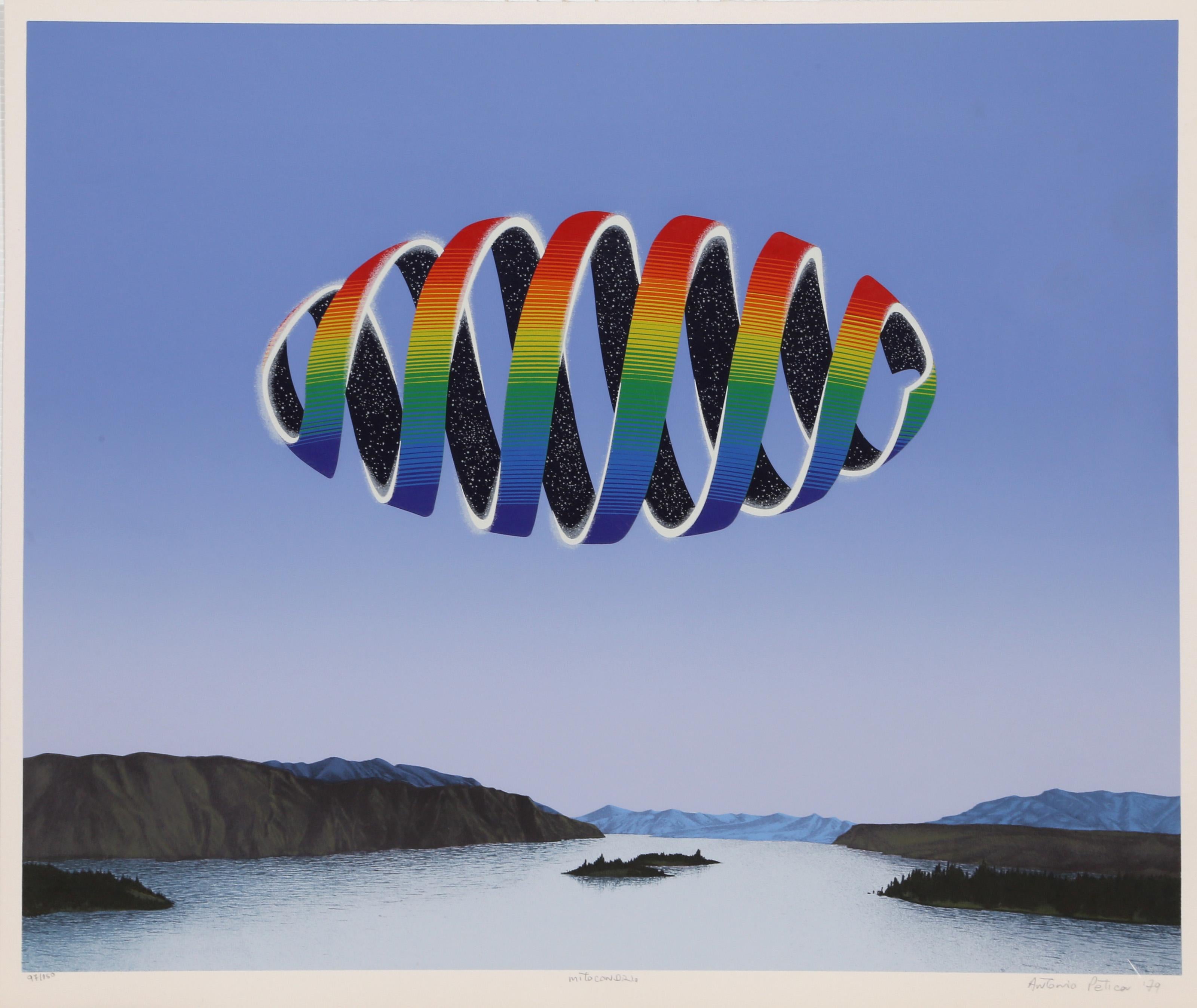 Mitocondria, Surrealist Screenprint by Antonio Peticov