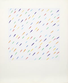Passing By I, Abstrakte minimalistische Lithografie von Antonio Peticov