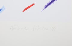„Passing By III“, abstrakter, minimalistischer Siebdruck von Antonio Peticov