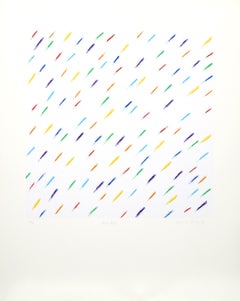 „Passing By III“, abstrakter, minimalistischer Siebdruck von Antonio Peticov