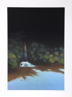 Le jardin, sérigraphie surréaliste d'Antonio Peticov