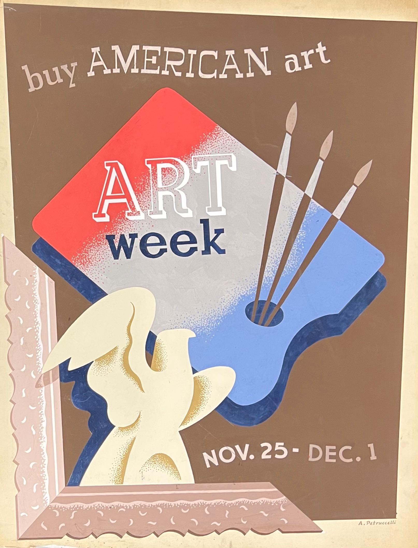 Antonio Petruccelli - Art Week Poster Design American Scene Modern