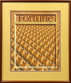 Fortune Magazine Cover Published 1941 Illustration Precisionist American Scene