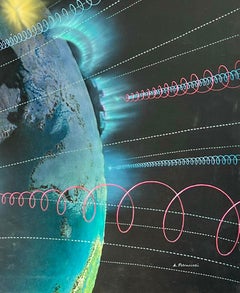 Life Magazine Pub. 1953 Earth American Illustration Mid-Century Space Atomic