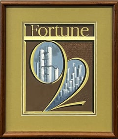 Original Painting. Fortune Mag Cover Proposal. American Mid Century Industrial