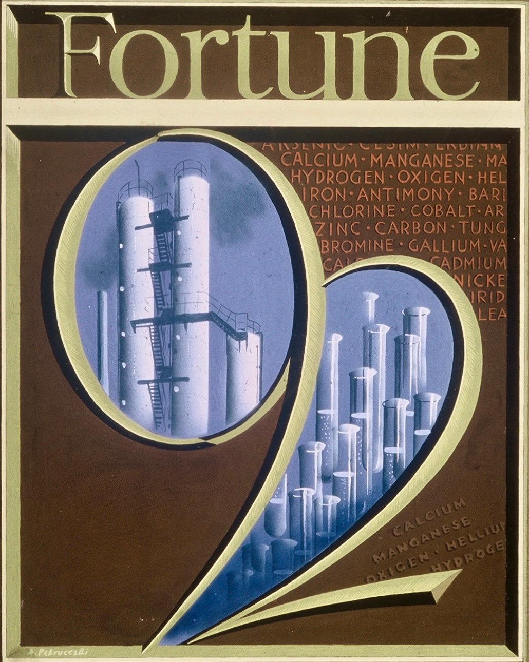 Original Painting. Fortune Mag Cover Proposal. American Mid Century Industrial