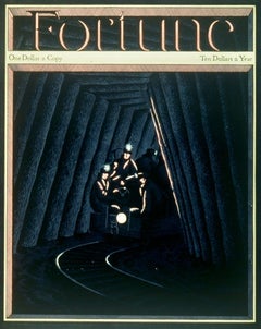 Original Painting. Fortune Mag Cover Proposal. American Scene Realism Industrial