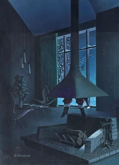 Modern Interior Drawings and Watercolors
