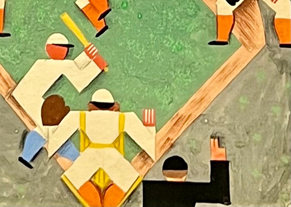 Pittura originale. Copertina del New Yorker Proposta di Baseball c. 1939 Moderno Cubista Deco - Art American Modern di Antonio Petruccelli