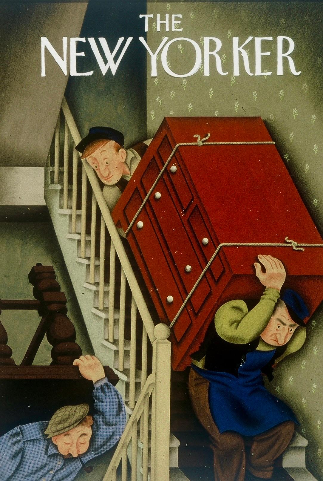 Pintura original. New Yorker Magazine Publicado 1935 Escena Americana Moderna WPA - Painting de Antonio Petruccelli