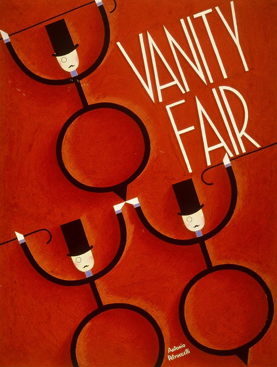 Antonio Petruccelli Figurative Painting - Original Painting. Vanity Fair Illustration Proposal. Art Deco Modern 1930s