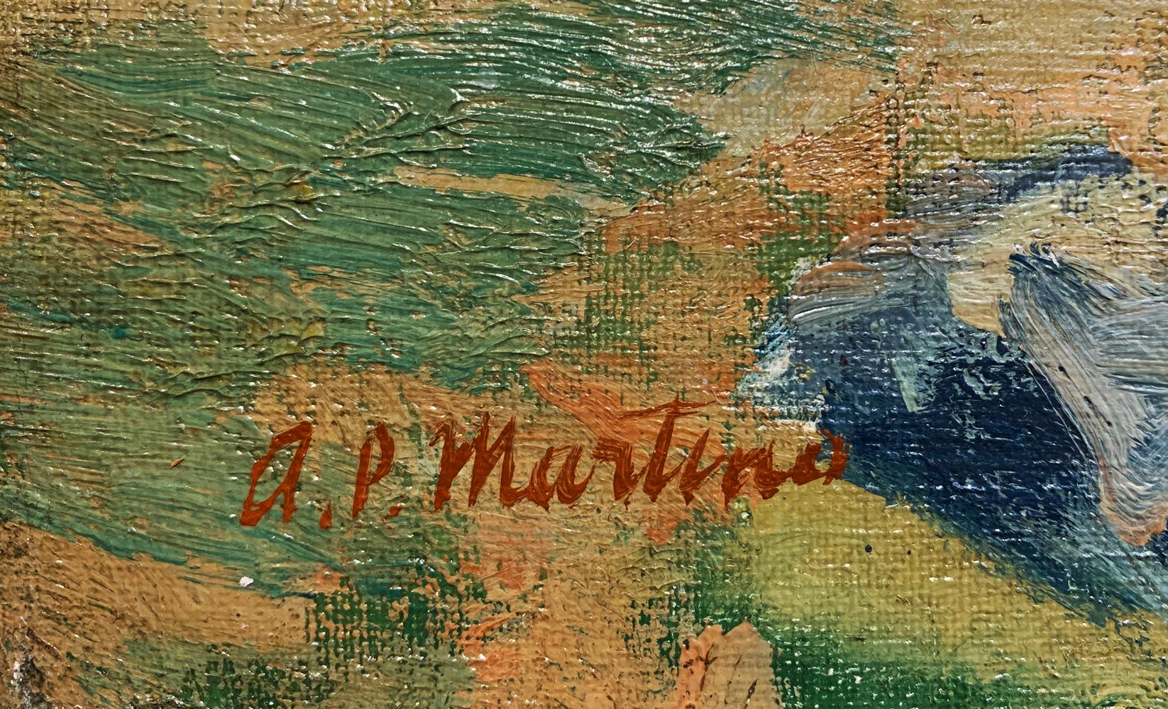 Antonio Martino, Gloucester, MA, Oil on Canvas, 1940's - Painting by Antonio Pietro Martino