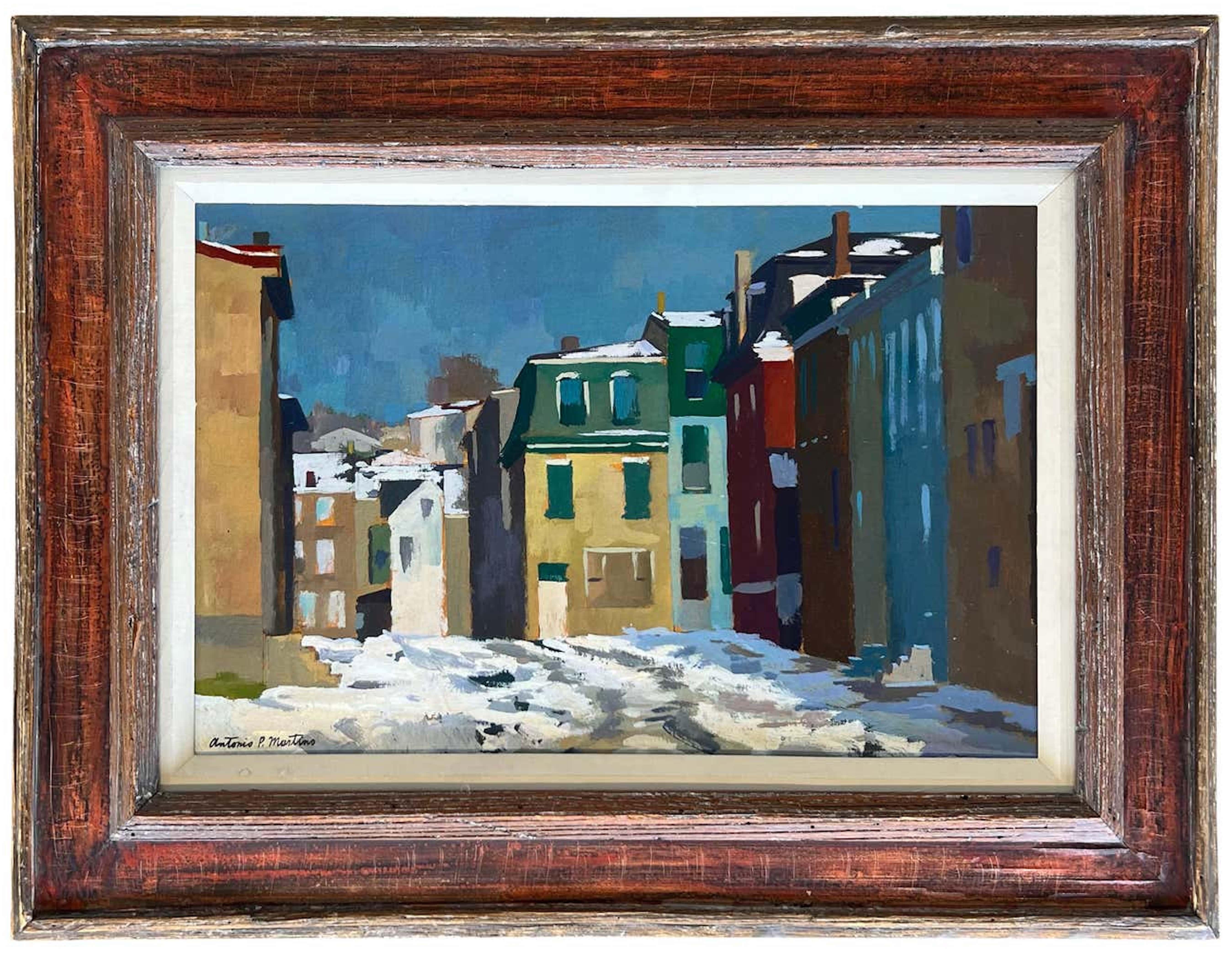 Antonio Pietro Martino Landscape Painting – Januar in der Stadt