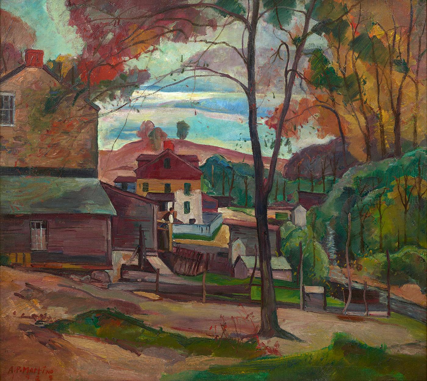 Antonio Pietro Martino  Landscape Painting - Clifton House, Pennsylvania