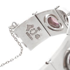 Antonio Pineda Heavy Sterling and Amethyst Vintage Bracelet