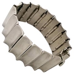 Antonio Pineda Mexikanische Mitte des Jahrhunderts Modern .970 Silber Armband