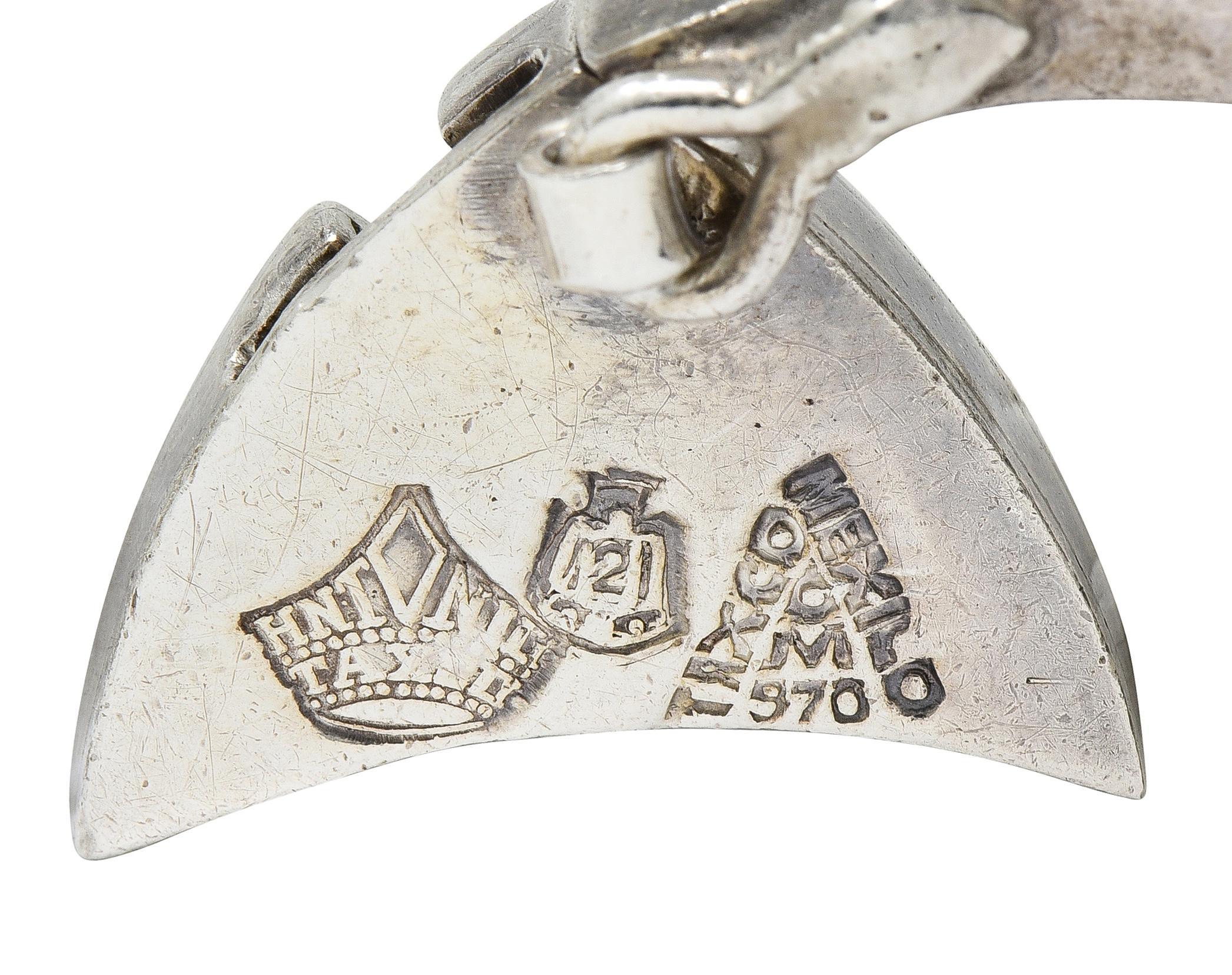 Antonio Pineda - Collana con frange vintage in argento e ametista del Mid-Century Modernist in vendita 1